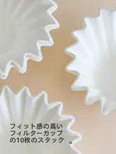 手挽きコーヒー用ワッフルフィルター【ドリッパー用・平底・折り紙デザイン】