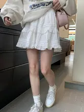 高腰Aライン フリル付きバレリーナ風ショートスカート【フェミニンスタイル・チュチュデザイン】
