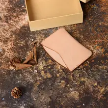 手作りのシンプルな植物タンニン革カードケース＆小銭入れ