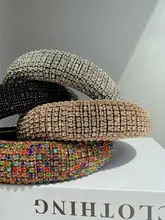 華やかで豪華なデコレーション！カラーダイヤモンド風 ヴィンテージスタイル ヘッドバンド【写真撮影・パーティー・結婚式用】