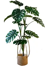 モンステラ 植物 デコレーション リビング グリーン フェイク スタンドタイプ