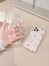 OPPO A3対応 紫色ハートデザイン小犬スマホケース【全包・ソフトシリコン・耐衝撃】