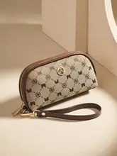 シンプルなデザインの女性用長財布【ミニスマホポーチ・収納力抜群・化粧ポーチにも最適】