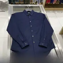 高級通勤用 メンズ長袖シャツ【抗皺テクノロジー・透 breathable・シンプルデザイン】