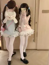 可愛いデザインの秋冬用ロリータ風コート【あたたかい・ケーキウサギ・ふわふわ】