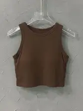 フィットネス タンクトップ 女性用アウターウェア 胸パッド付き ワンカップ