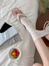 白色 超薄の 脚用ソックス【韓国スタイル・フリルデザイン・バレエ風】