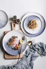 おしゃれな陶製プレート【円形・多用途・食卓用・洋風】