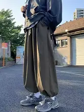 メンズ ワイドレッグカーゴパンツ【カジュアル・ポケット付き・春秋対応】（セットアップ対応）