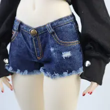 水洗破洞デニムショートパンツ【BJDドール用・多色】（セットアップ対応）