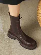 真皮マーチンブーツ【秋冬用・中筒・厚底・英国風・ショートブーツ】