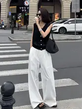 夏用ゆったりストレッチ クロップドワイドパンツ【ウエスト調整可能・フィット】