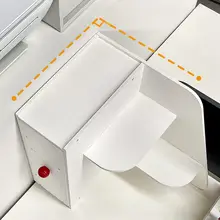 シンプルデザインのコーナー引き出し収納ラック【オフィスデスク用・多段式・書類整理】