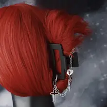 シャンパークリップ ヘアアクセサリー ハンドメイド プラスチック メタル ブラック ダーク系