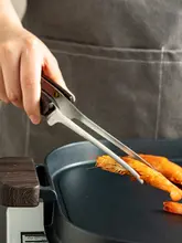 onlycook 耐熱ステンレス製 バーベキュー用トング【肉料理・食材用・手のひらサイズ】