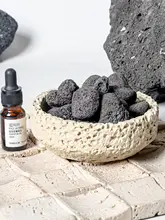 欧風デザインの火山石アロマプレート【手作り・インテリア装飾・高級感】
