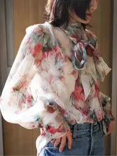 美しい中華風斜め前開きの水墨デザインシルクカーディガン【女性用・防晒・花柄・極上の柔らかさ】