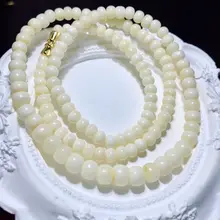 天然蜜蝋ネックレス【白花蜜蝋タワーチェーン・ロックボーンデザイン・琥珀アクセサリー】