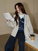 ウールコート レディース ダブルフェイス ファスナー テーラーカラー ショート丈 オートミールカラー 秋冬