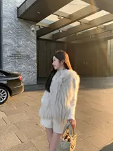 羊毛ダブルフェイスコート【フーディ・ウエストシェイプ・フォックスファーライニング】