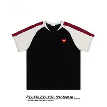カジュアルなデザイン！夏用カップル向けのゆったりとしたクルーネックTシャツ【綿製・ラグランスリーブ・短袖】