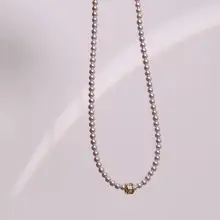 美しいローズパールネックレス【灰粉色・繊細なデザイン・ロングネックライン用】