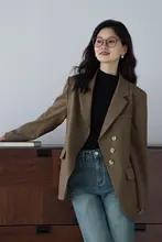 レトロデザインの女性用ジャケット【クールな雰囲気・ゆったりフィット】（セットアップ対応）