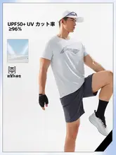 LINING 半袖Tシャツ メンズ 接触冷感 速乾 UVカット フィットネス ランニング スポーツ 夏