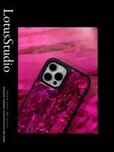 スマホケース マザーオブパール 偏光 ソフトケース 全面保護 ピンクパープル ヴィンテージ ペア iPhone対応