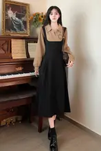 ルーズフィットのシャツデザインワンピース【ウエストマーク・長袖・ティータイムスタイル】（セットアップ対応）