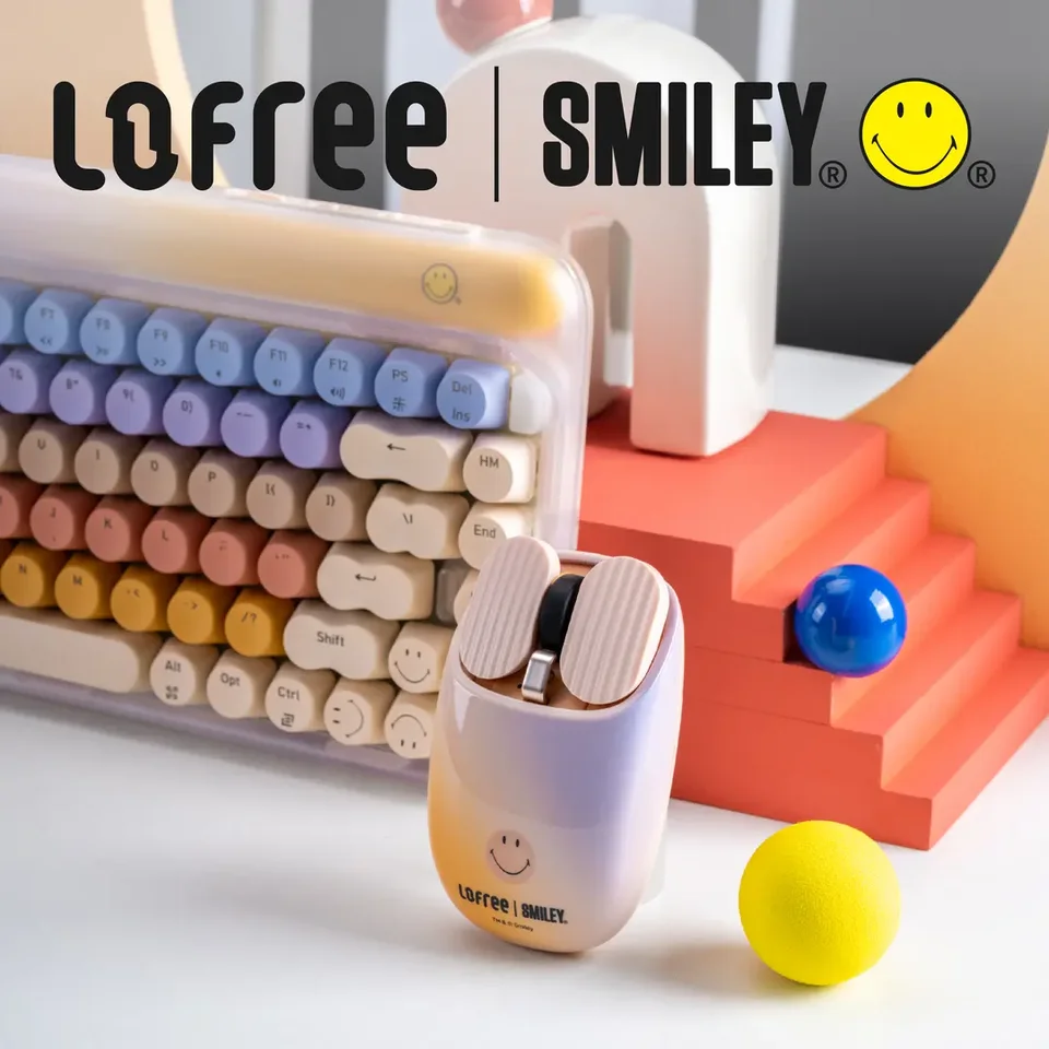 Lofree & Smiley コラボ ポテトチップスワイヤレス Bluetoothマウス【可愛いデザイン・充電式・オフィス・ゲーム用】