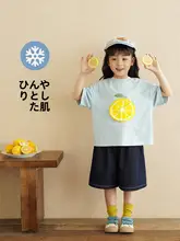 子供用 薄手半袖Tシャツ【フルーツ立体デザイン・速乾】