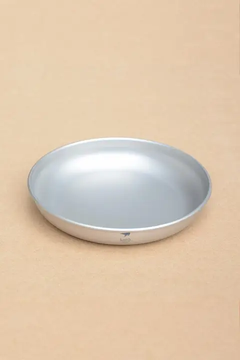 Keith 純チタン製プレート7点セット【健康・アウトドア・携帯用食器】