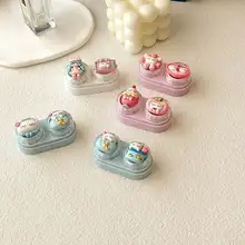 可愛いカートンデザインの引き出し式コンタクトレンズケース【持ち運び可能・ミニサイズ】