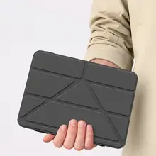 Msvii iPad用三折スタンドケース【Air・Mini・Pro共用・ペン収納付き・防弯】（セットアップ対応）
