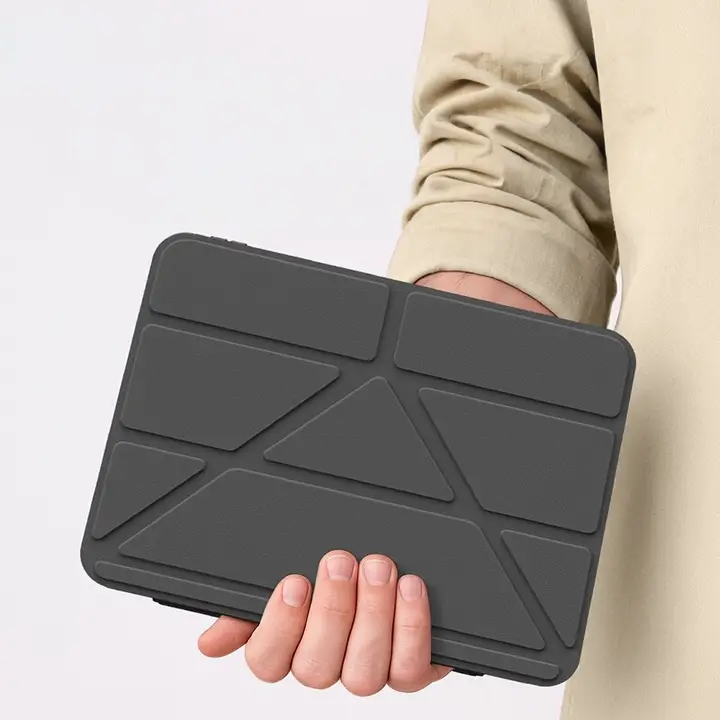 Msvii iPad用三折スタンドケース【Air・Mini・Pro共用・ペン収納付き・防弯】（セットアップ対応）
