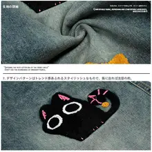 カジュアルデザインの刺繍デニムショートパンツ【ユニセックス・夏用・ワイドレッグ】（セットアップ対応）
