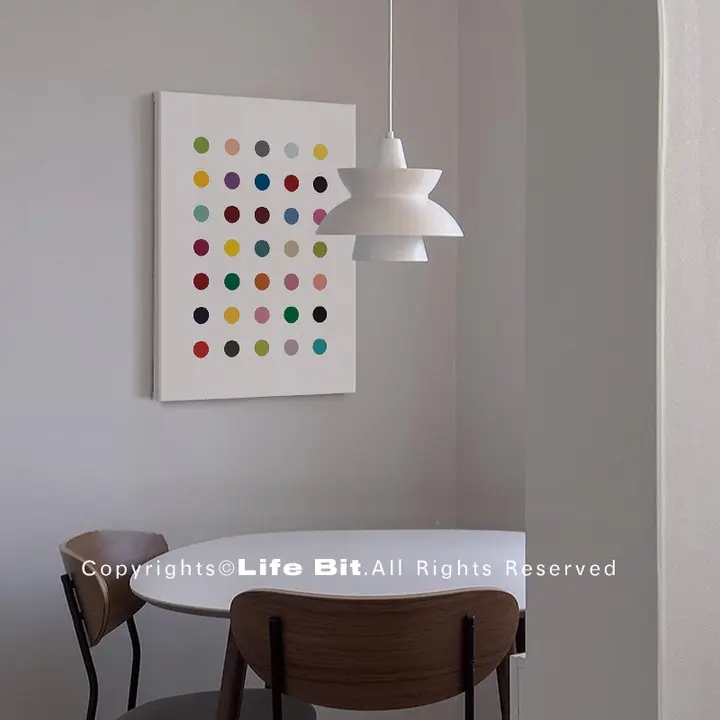 カラフルドットデザインアートパネル【リビング・ダイニング用・フレームレス・卓上装飾】