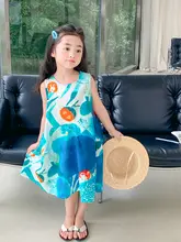 女の子用夏のワンピース【ノースリーブ・おしゃれ・プリンセスデザイン・リゾート用】