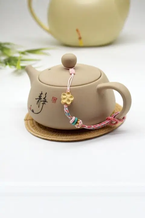 紫砂茶壺用カバー紐【防落下・茶道アクセサリー・手作り】