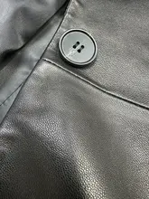 本革羊皮製 スタイルアップ対応 レディース中長丈ジャケット【春秋用・ゆったりシルエット・ファッション】