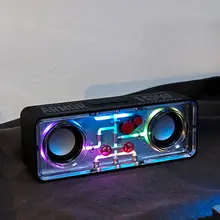 透明デザインのBluetoothワイヤレススピーカー【LEDライト付き・宅外使用可】