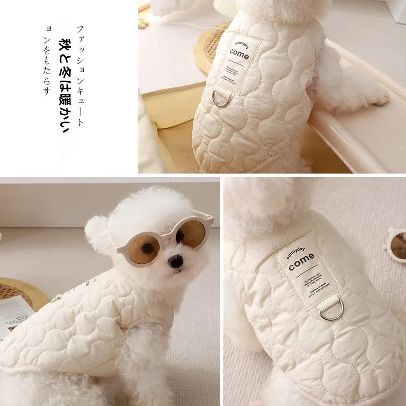 犬用フリース素材裏起毛ベスト：冬の散歩で保温性と通気性を両立