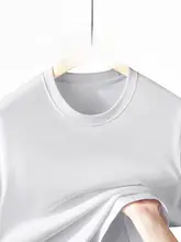 夏用 コットン100% 男性用 無地 クルーネック 半袖 Tシャツ
