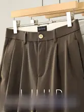 男性用ストレートカジュアルパンツ【抗皺・易お手入れ・落ち感のあるデザイン・刺繍入り】