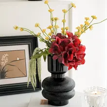 デザイン性の高いピンクガラス花瓶【スワッグ対応・フラワーベース】
