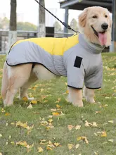 犬用冬用フリースコート【反射素材・ゴールデンレトリーバー・ラブラドール対応・暖かい】