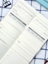 バインダー手帳 A6 メモ帳 適合 20*12 中身 19*10.5 クラフト紙 格子状 週間計画 月間計画 横線