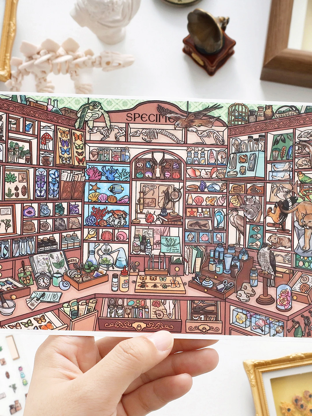 立体小屋のミニチュアシーン用造景シール【位置決めライン付き】のシーンセットアップガイド