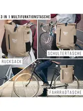 全防水TPU製 自転車用トートバッグ【肩掛け・通勤用・リアキャリア対応】